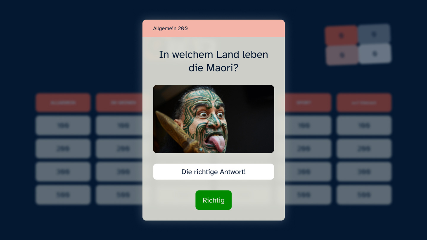 Richtige Antwort der Frage